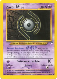 Carte Zarbi H 28/105 – Neo Destiny