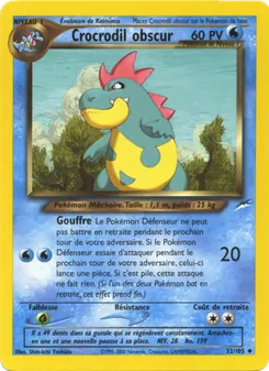 Carte Crocrodil obscur 32/105 – Neo Destiny