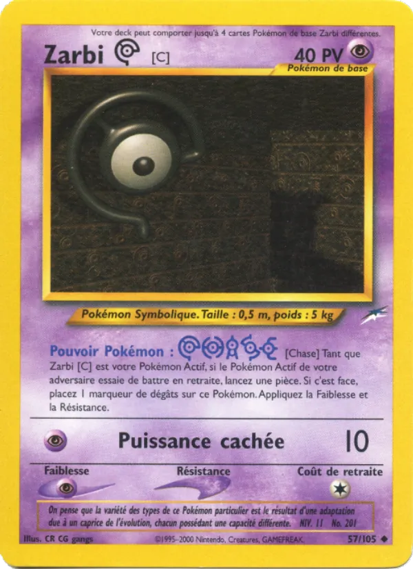 Carte Zarbi C 57/105 – Neo Destiny