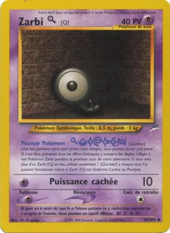 Carte Zarbi Q 59/105 – Neo Destiny