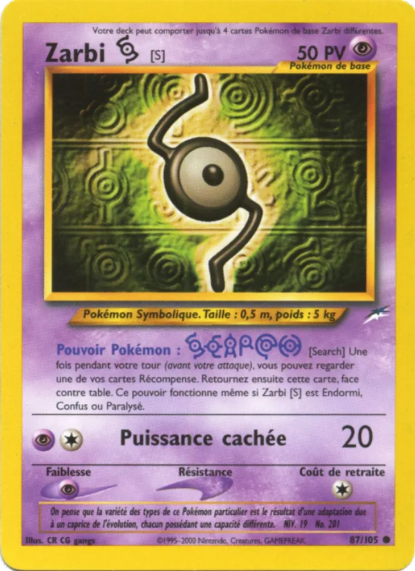 Carte Zarbi S 87/105 – Neo Destiny