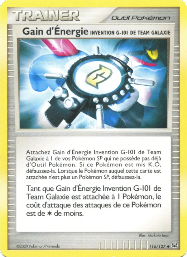 Carte Gain d'Énergie Invention G-101 de Team Galaxie 116/127 – Platine