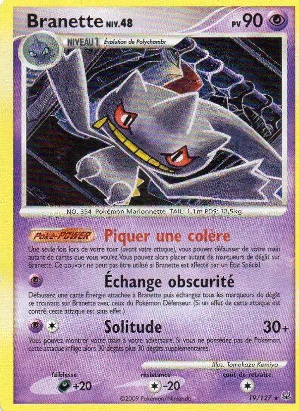 Carte Branette 19/127 – Platine