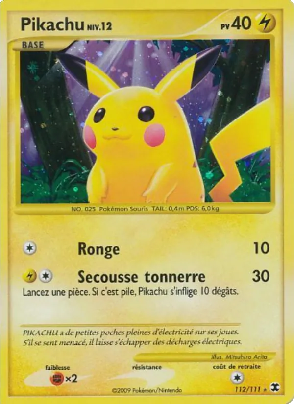 Carte Pikachu Niv. 12 112/111 – Rivaux Émergeants