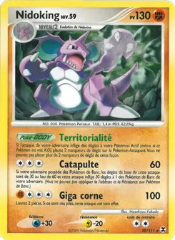 Carte Nidoking Niv. 59 29/111 – Rivaux Émergeants