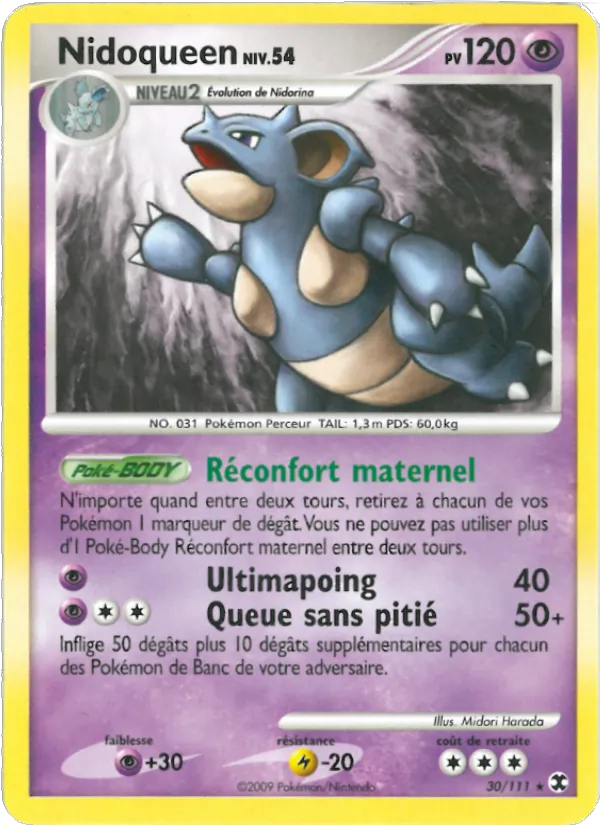 Carte Nidoqueen Niv. 54 30/111 – Rivaux Émergeants