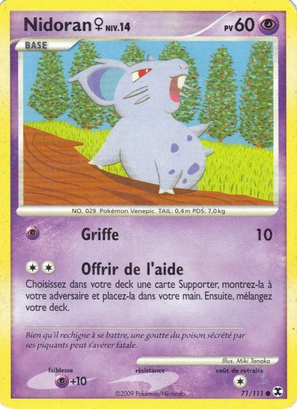 Carte Nidoran♀ Niv. 14 71/111 – Rivaux Émergeants