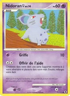 Carte Nidoran♀ Niv. 14 71/111 – Rivaux Émergeants