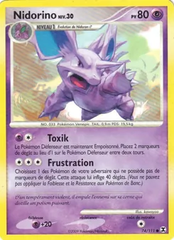 Carte Nidorino Niv. 30 74/111 – Rivaux Émergeants