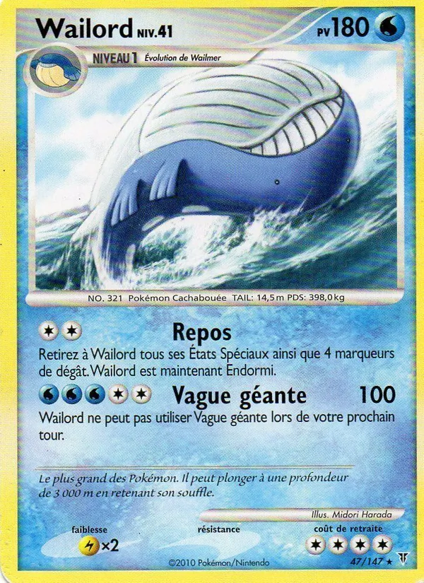 Carte Wailord 47/147 – Vainqueurs Suprêmes