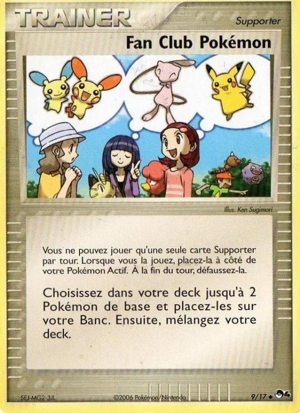 Carte Fan Club Pokémon 9/17 – POP Série 4