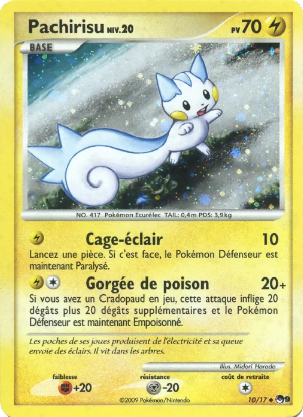 Carte Pachirisu 10/17 – POP Série 9