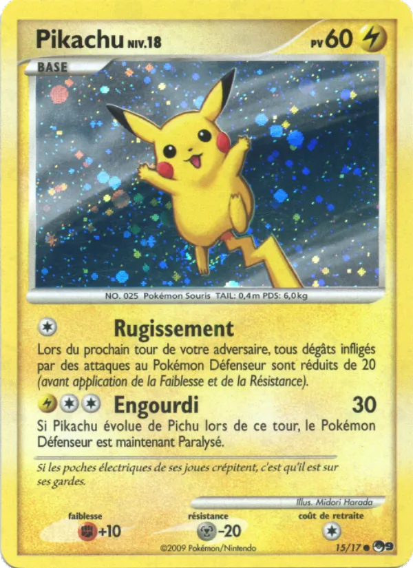 Carte Pikachu 15/17 – POP Série 9