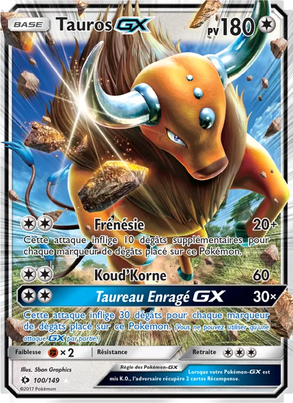 Carte Tauros GX 100/149 – Soleil et Lune