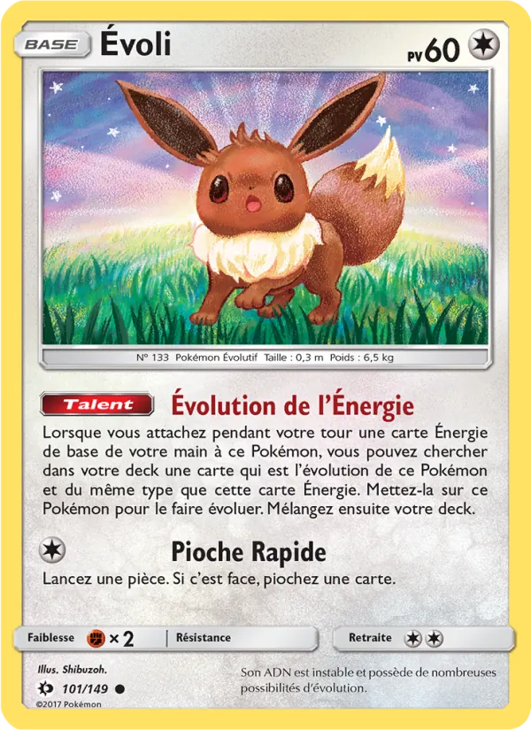 Carte Évoli 101/149 – Soleil et Lune