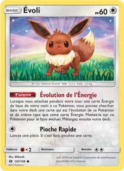 Carte Évoli 101/149 – Soleil et Lune