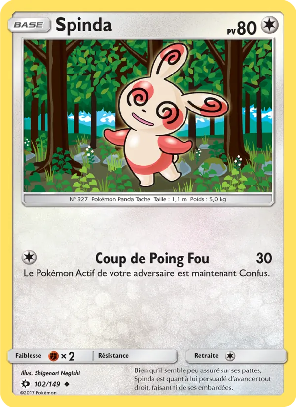 Carte Spinda 102/149 – Soleil et Lune