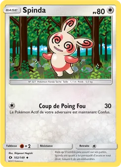 Carte Spinda 102/149 – Soleil et Lune