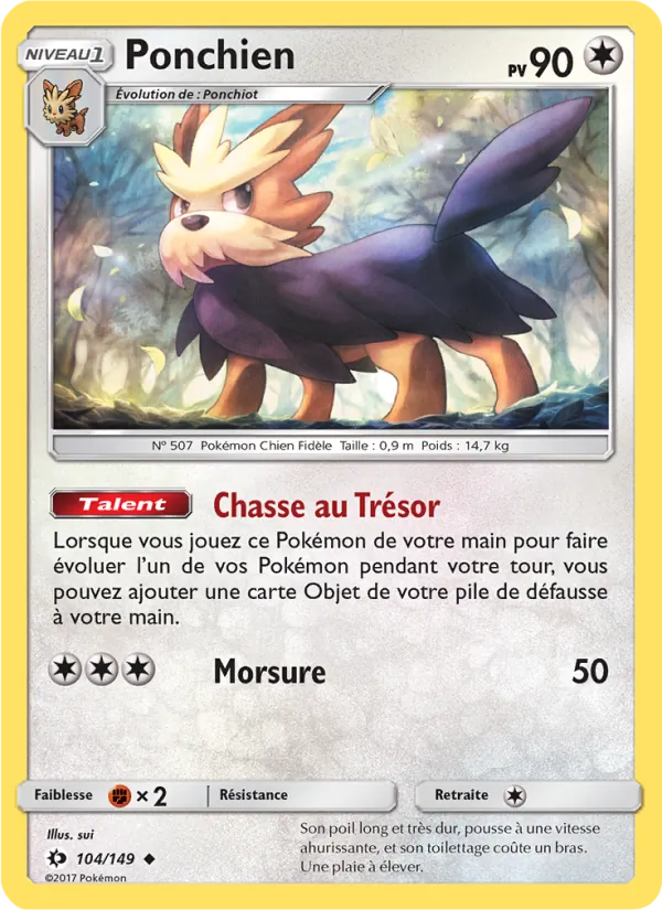 Carte Ponchien 104/149 – Soleil et Lune