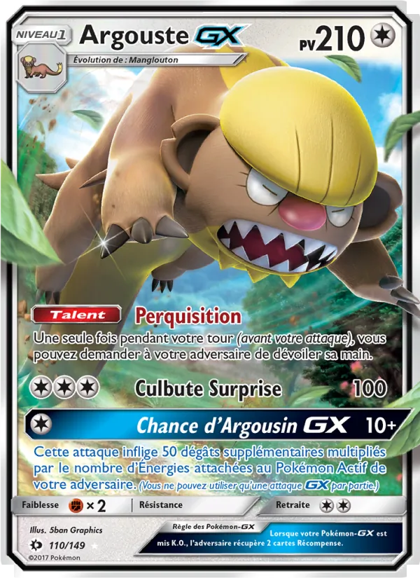 Carte Argouste GX 110/149 – Soleil et Lune