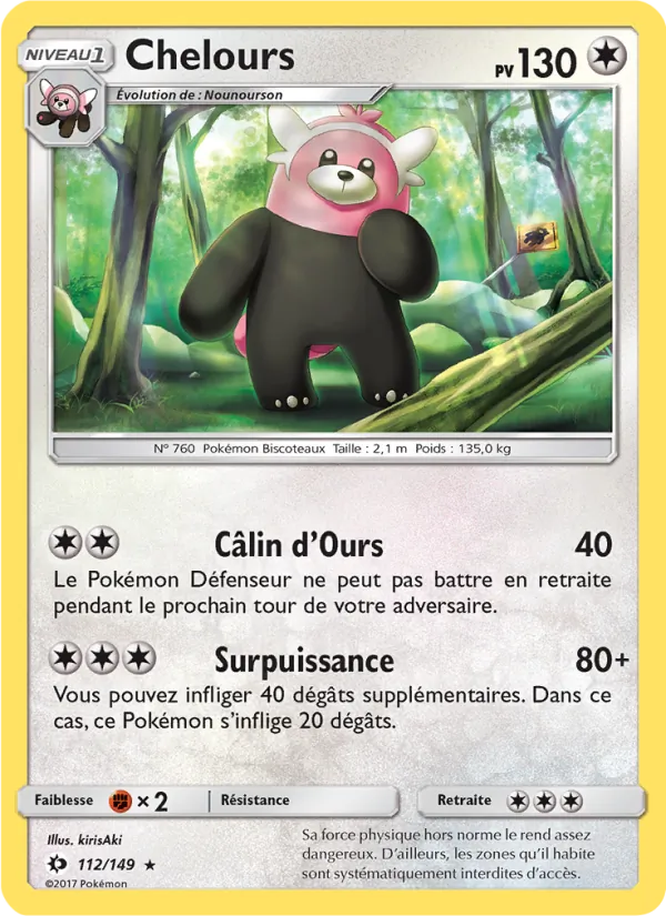Carte Chelours 112/149 – Soleil et Lune