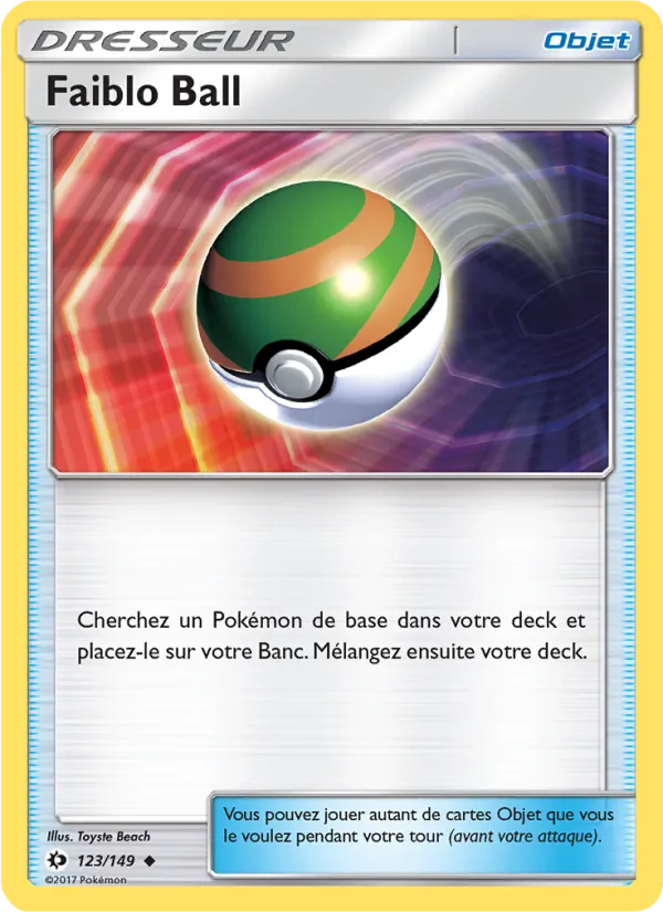 Carte Faiblo Ball 123/149 – Soleil et Lune