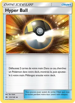 Carte Hyper Ball 135/149 – Soleil et Lune