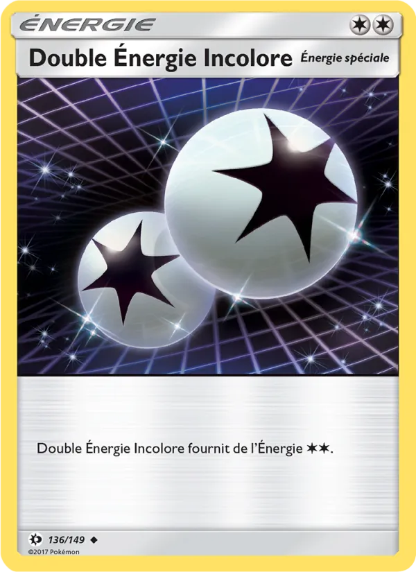 Carte Double Énergie Incolore 136/149 – Soleil et Lune