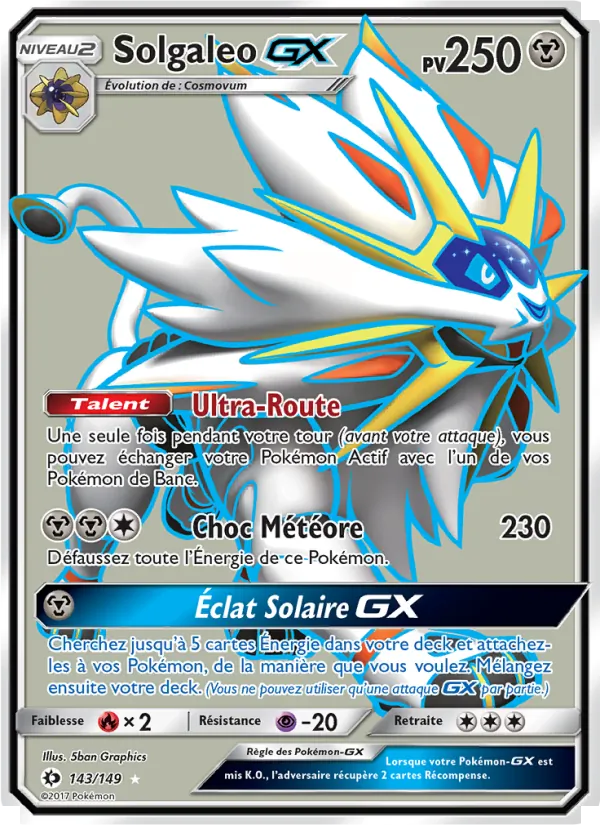 Carte Solgaleo GX 143/149 – Soleil et Lune