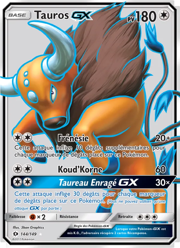 Carte Tauros GX 144/149 – Soleil et Lune