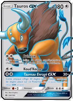 Carte Tauros GX 144/149 – Soleil et Lune
