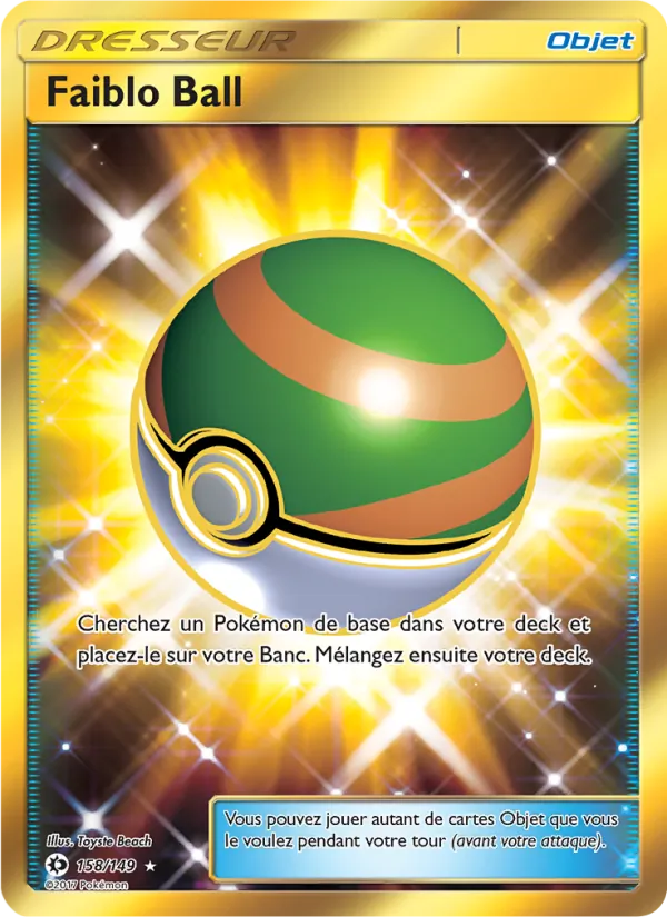 Carte Faiblo Ball 158/149 – Soleil et Lune