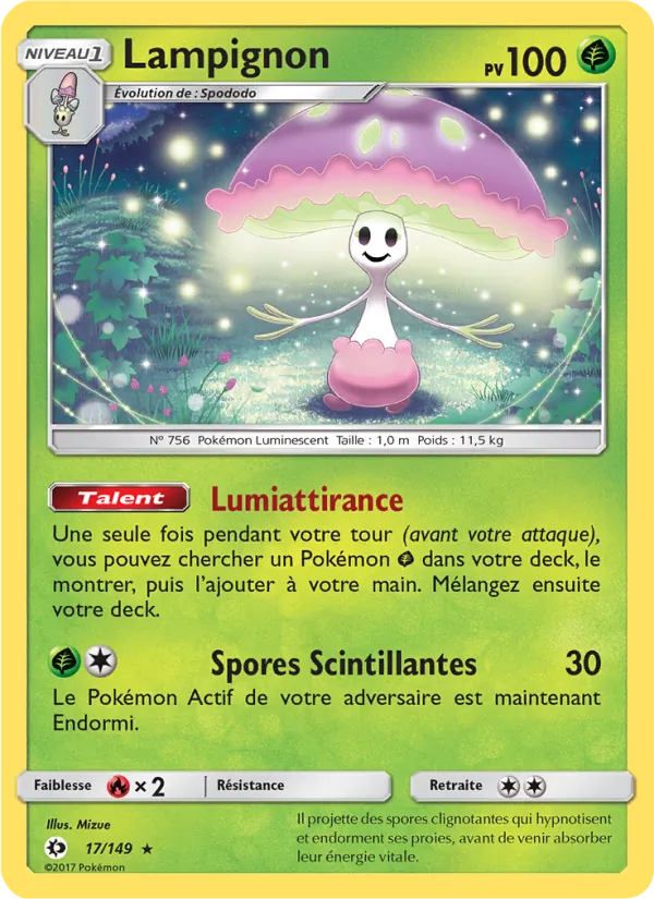 Carte Lampignon 17/149 – Soleil et Lune