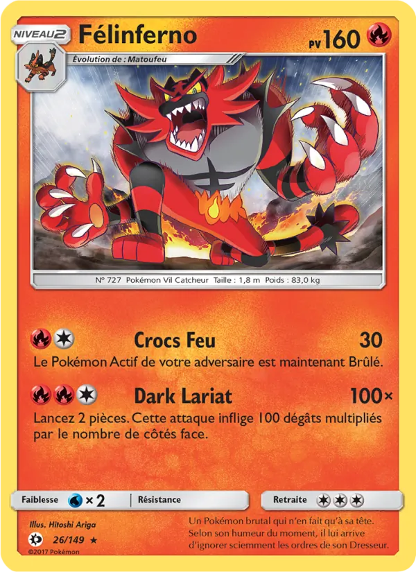 Carte Félinferno 26/149 – Soleil et Lune