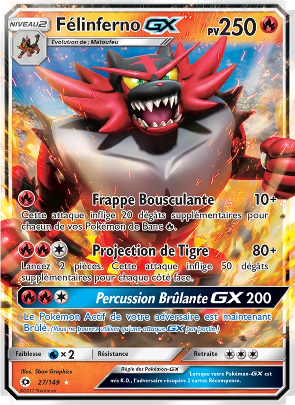Carte Félinferno GX 27/149 – Soleil et Lune
