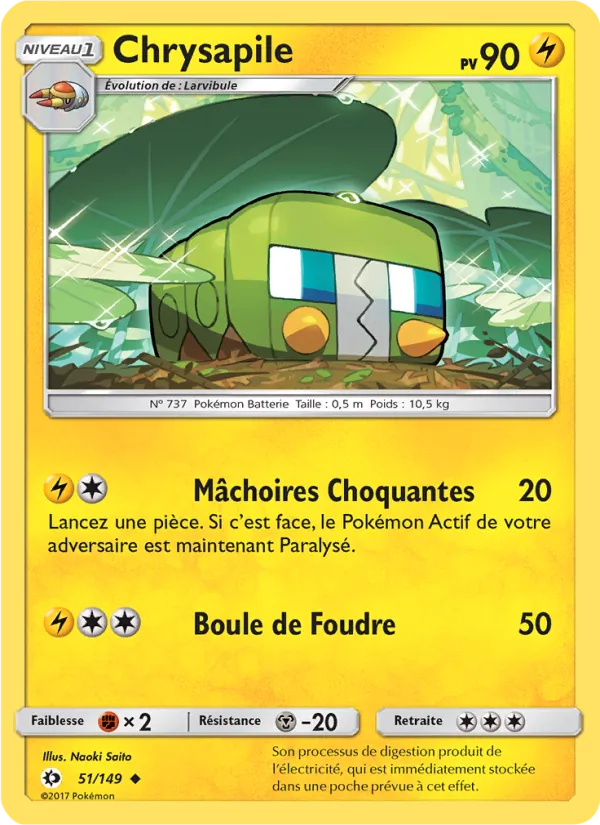 Carte Chrysapile 51/149 – Soleil et Lune