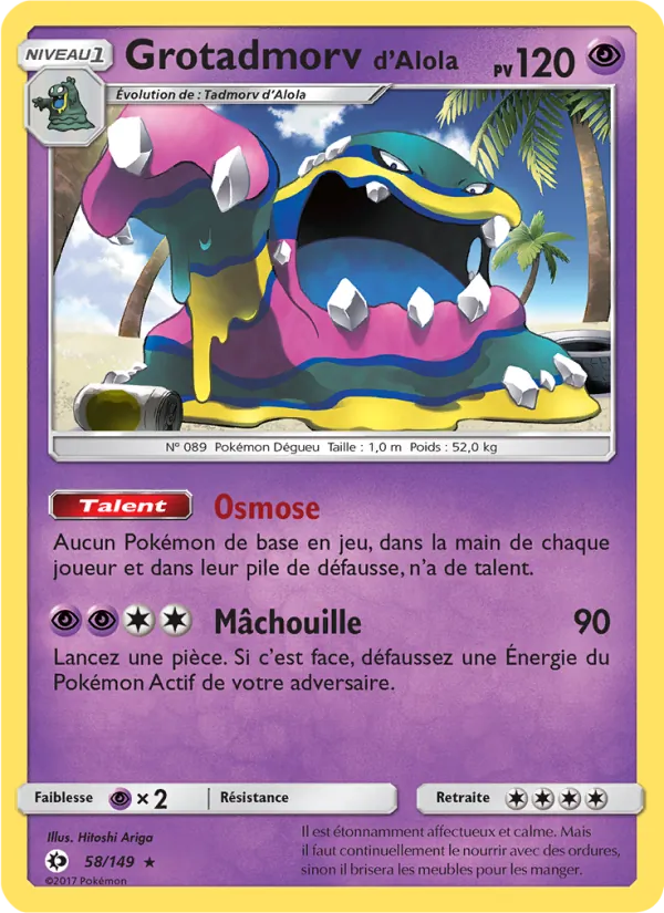 Carte Grotadmorv d’Alola 58/149 – Soleil et Lune