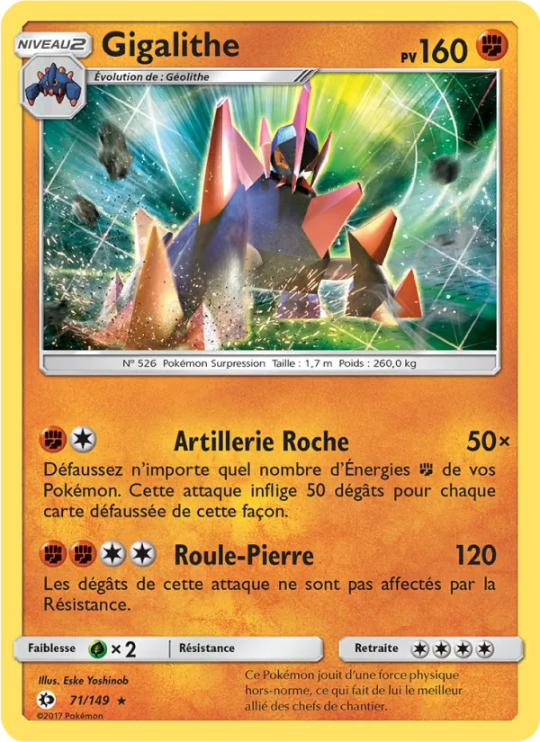 Carte Gigalithe 71/149 – Soleil et Lune