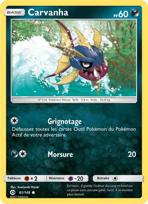 Carte Carvanha 81/149 – Soleil et Lune