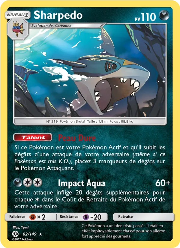 Carte Sharpedo 82/149 – Soleil et Lune