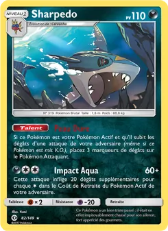 Carte Sharpedo 82/149 – Soleil et Lune