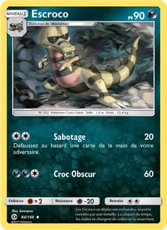 Carte Escroco 84/149 – Soleil et Lune