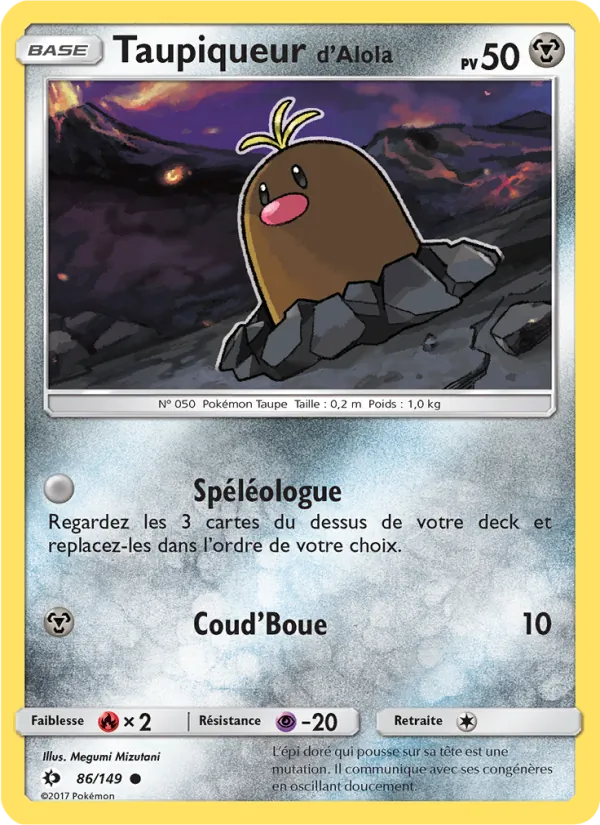 Carte Taupiqueur d’Alola 86/149 – Soleil et Lune