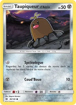 Carte Taupiqueur d’Alola 86/149 – Soleil et Lune