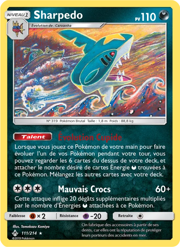 Carte Sharpedo 111/214 – Alliance Infaillible