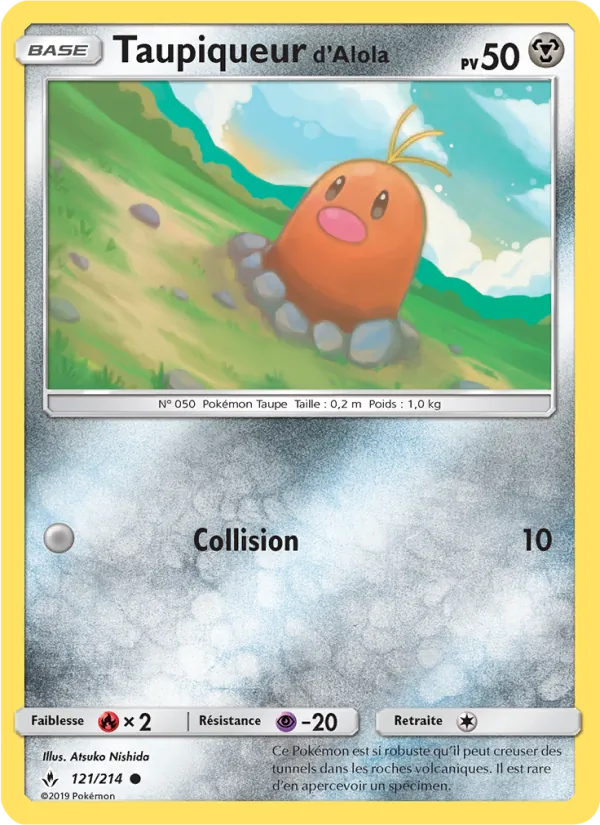 Carte Taupiqueur d’Alola 121/214 – Alliance Infaillible