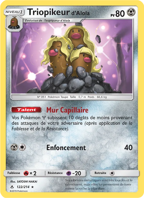 Carte Triopikeur d’Alola 122/214 – Alliance Infaillible