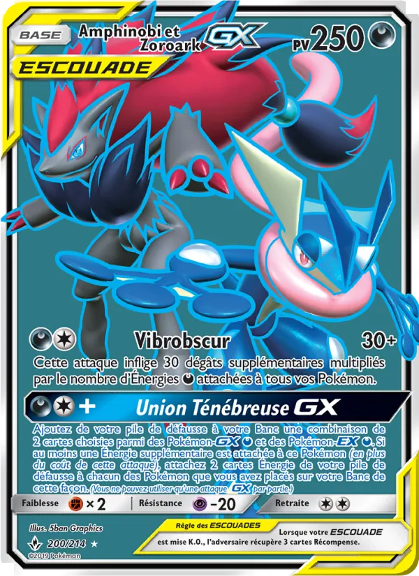 Carte Amphinobi et Zoroark GX 200/214 – Alliance Infaillible