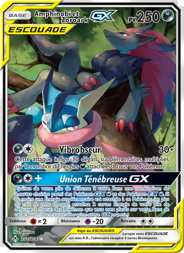 Carte Amphinobi et Zoroark GX 201/214 – Alliance Infaillible