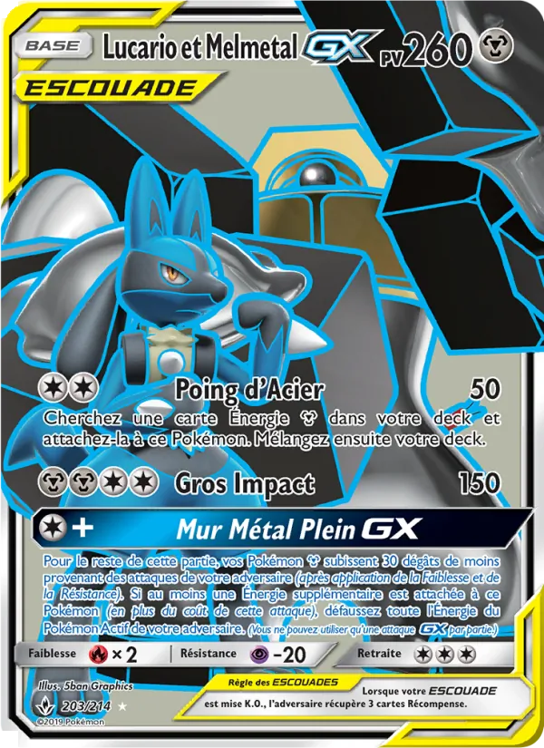 Carte Lucario et Melmetal GX 203/214 – Alliance Infaillible